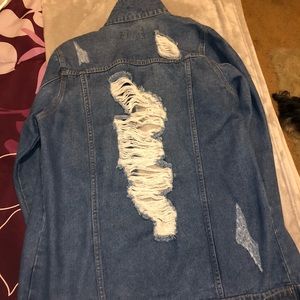 Fashion Nova Distressed Jean Jacket